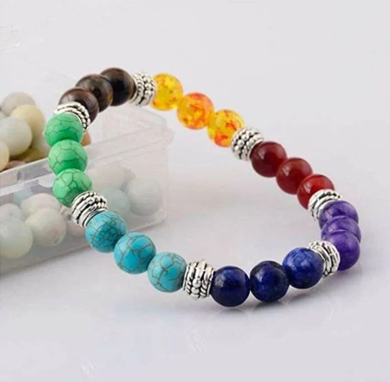 7 Chakras Healing Bracelets Bracelet, Ideal for Meditation, Yoga and balancing Energy | Etsy (US)