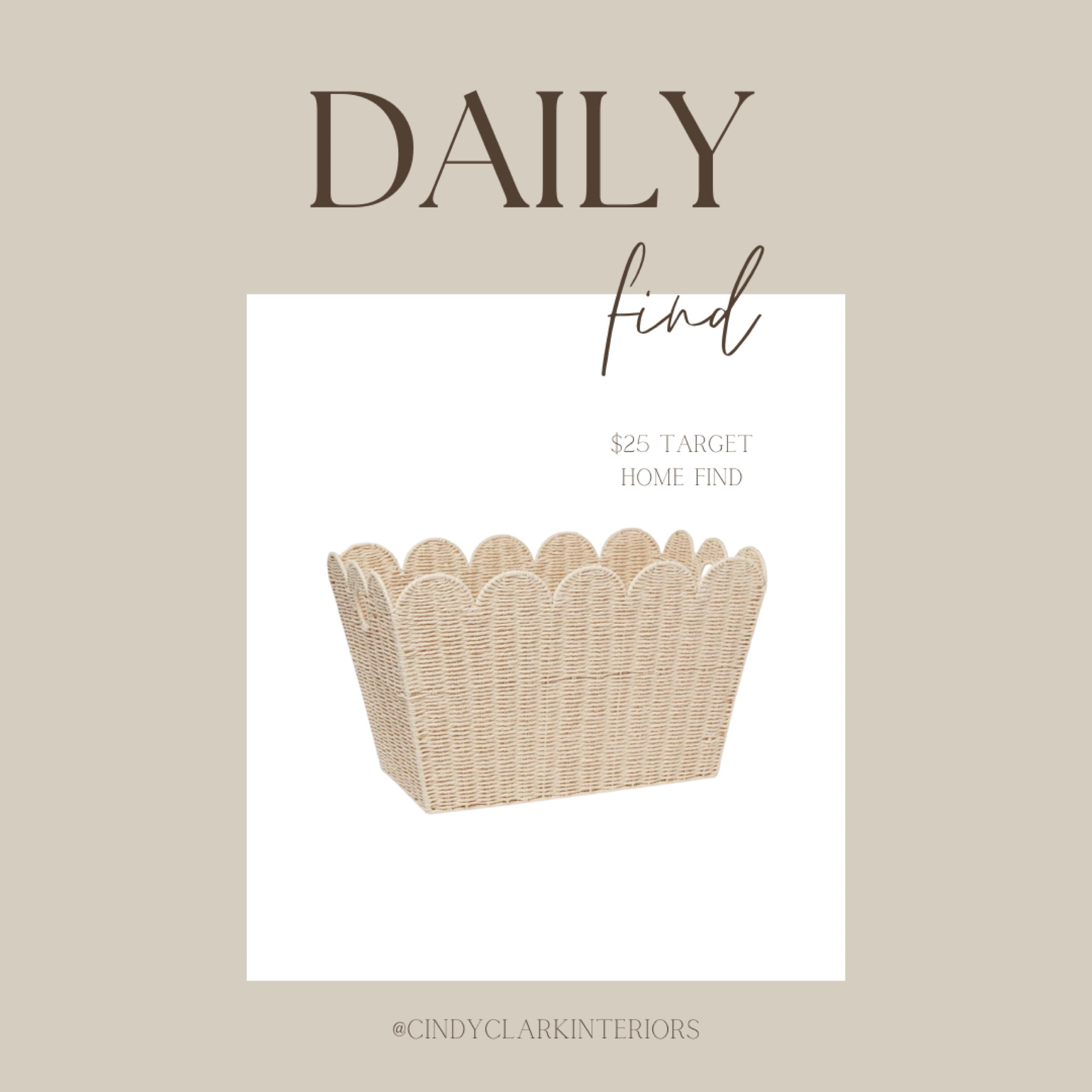 This stunning scalloped basket reminds me of some of the higher end ones I have shared from Serena & Lily as well as connected Goods. This option is only $25 and available at Target! Absolutely love! 

#LTKhome #LTKfindsunder50 #LTKstyletip