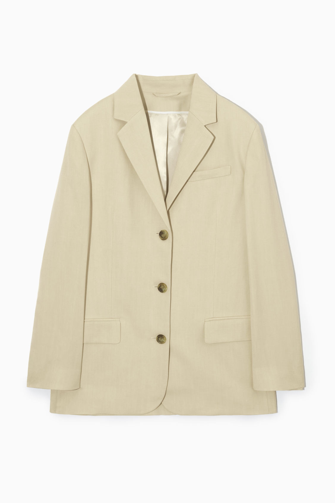 RELAXED-FIT LINEN-BLEND BLAZER | COS UK