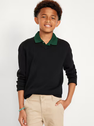 School Uniform Solid V-Neck Sweater for Boys | Old Navy (US)