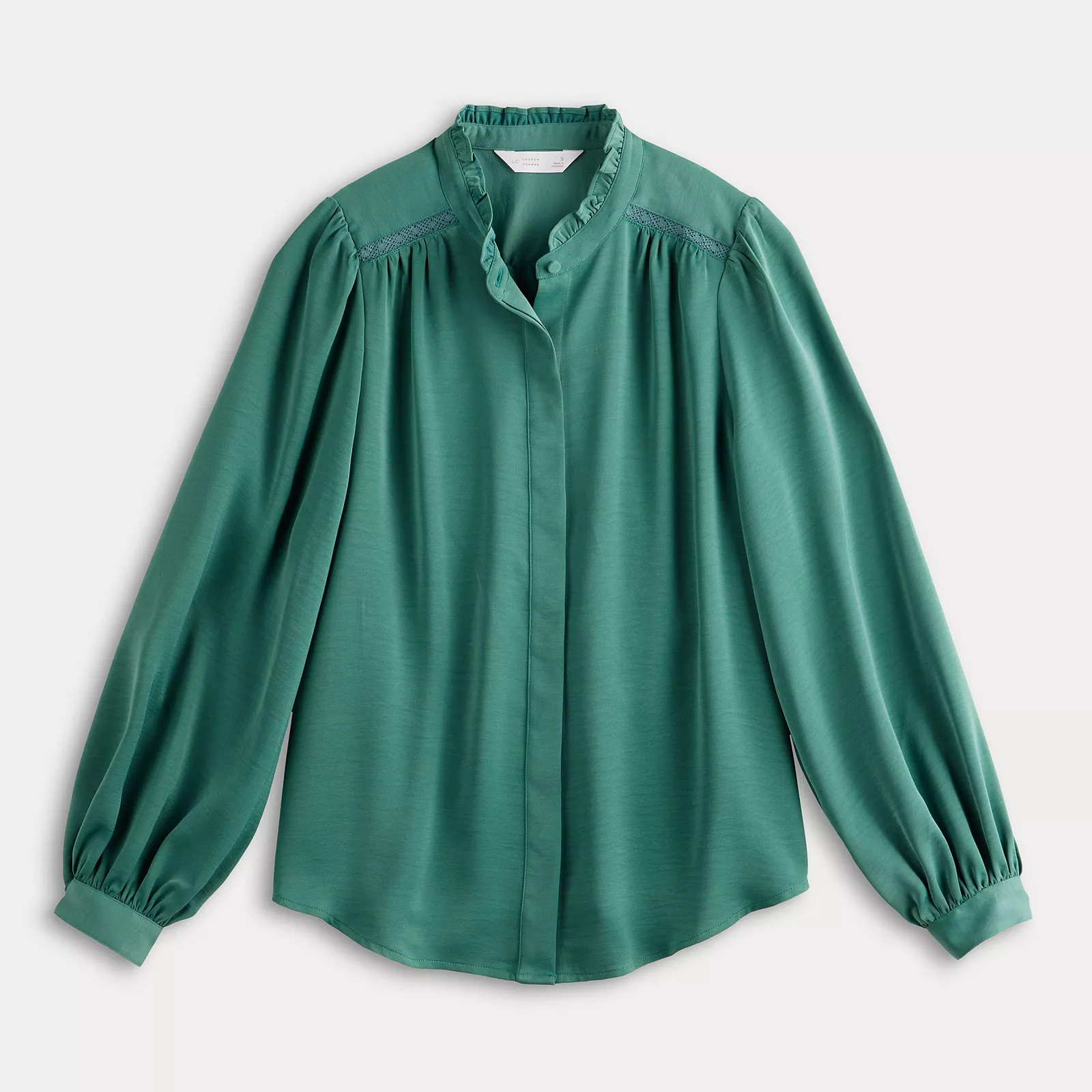 Women's LC Lauren Conrad Hidden Placket Button Front Shirt | Kohl's