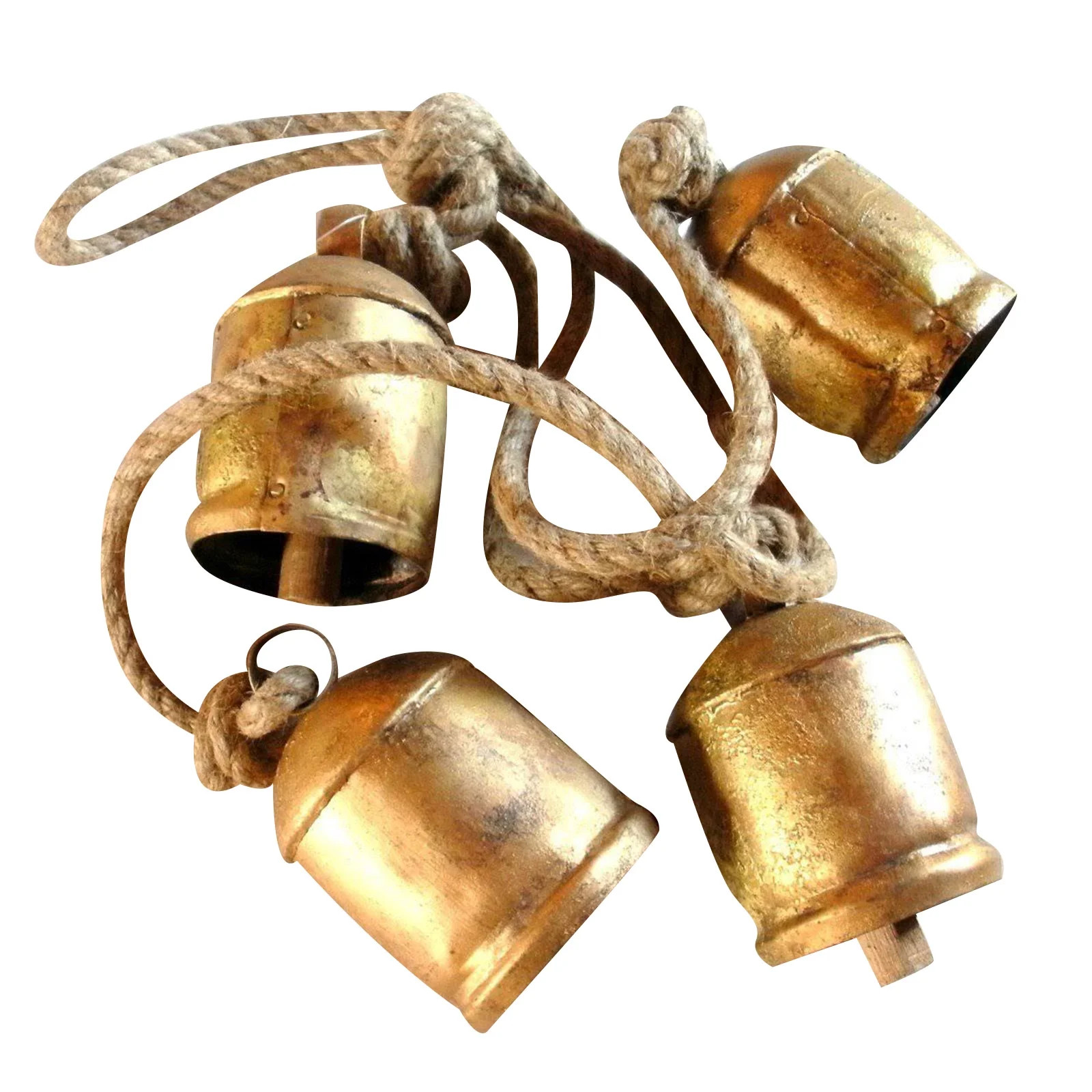 Uanit Shabby Chic Rustic Rustic Hanging Cowbell Set Of Bells 4 Bells for Relaxation Wind Chimes C... | Walmart (US)