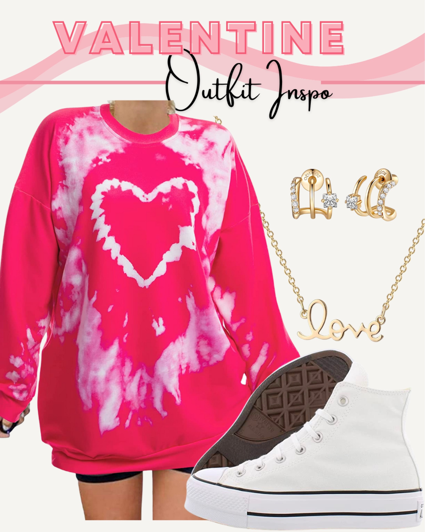 Valentine Outfit Inspo 

Valentine’s Day outfit | Valentine’s Day style |Valentines graphic sweatshirt | Heart earrings | Valentine’s Day | Valentine’s Day sweater |Valentine’s Day decor | Valentine earrings | Heart Earrings |  Gold Jewelry | Gold Hoops | Love Necklace 

#LTKstyletip #LTKFind #LTKSeasonal