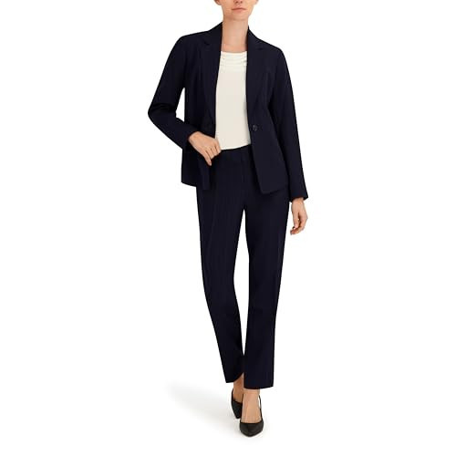 Le Suit Women's Pinstripe One Button Blazer & Pant, 2pc Set | Amazon (US)