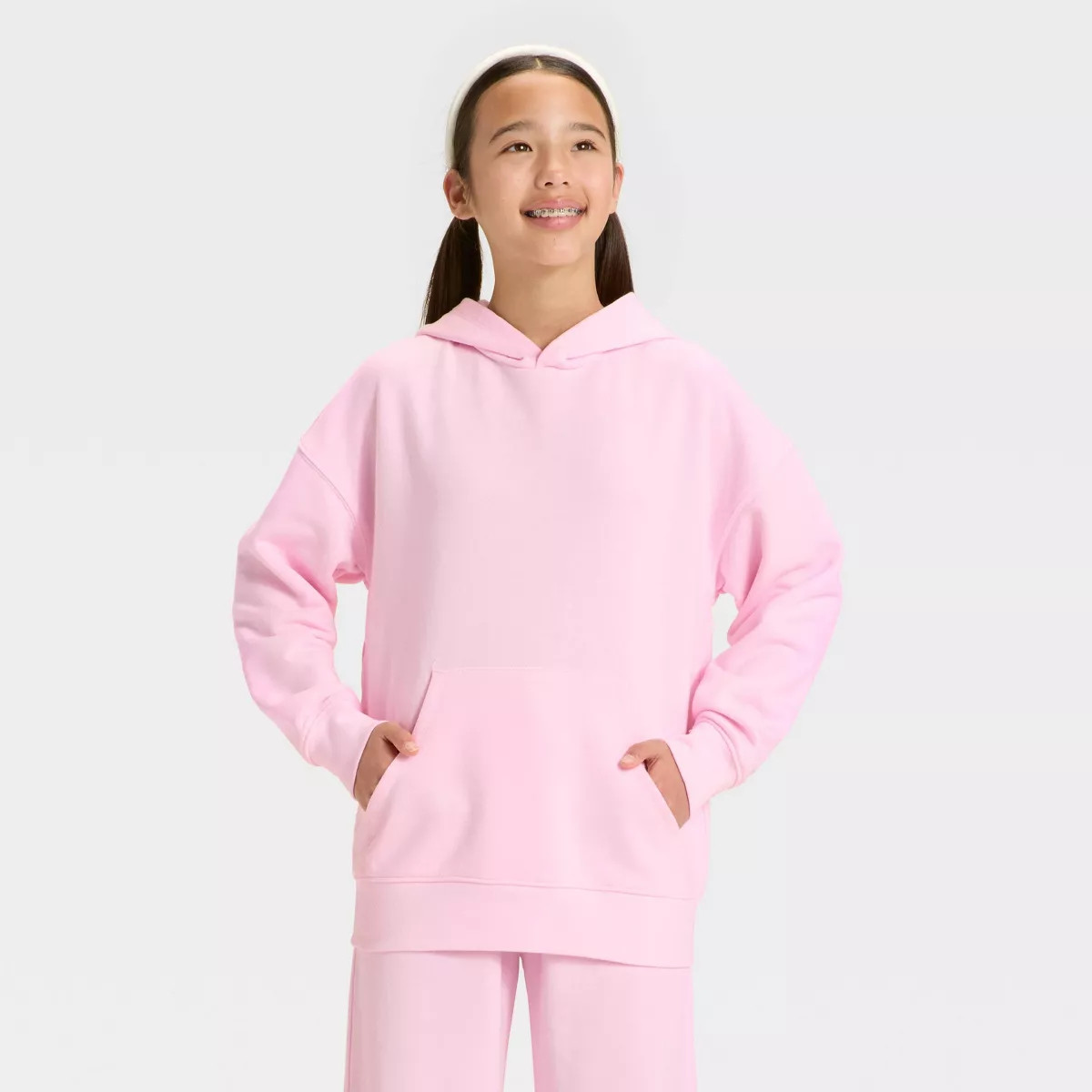 Girls' French Terry Oversized Pullover Sweatshirt - art class™ | Target