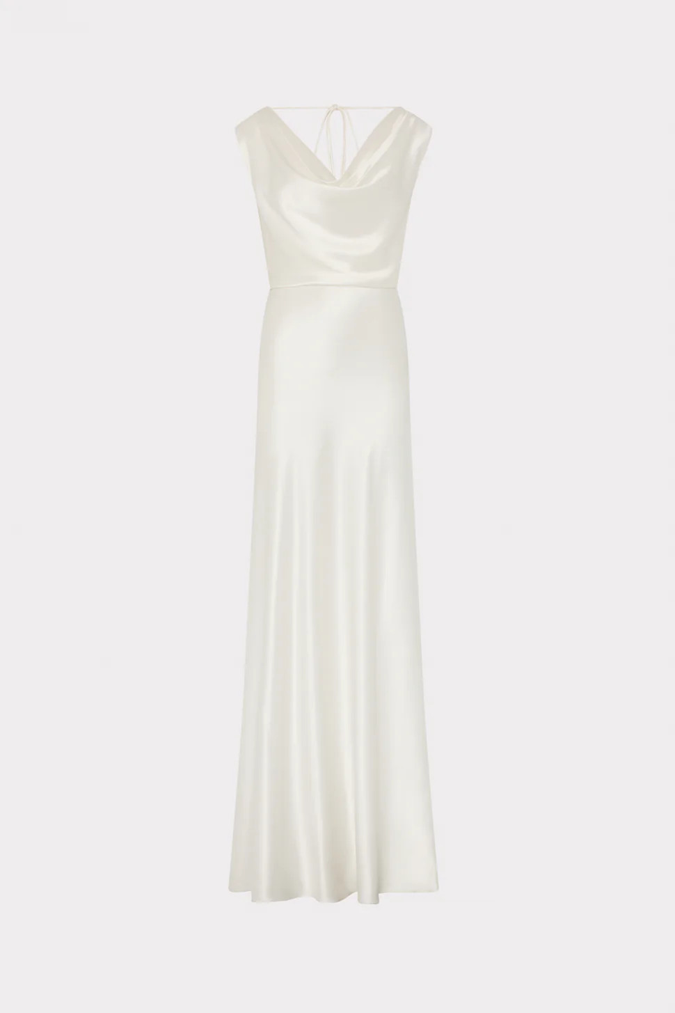 Hammered Satin Cowl Neck Gown | MILLY