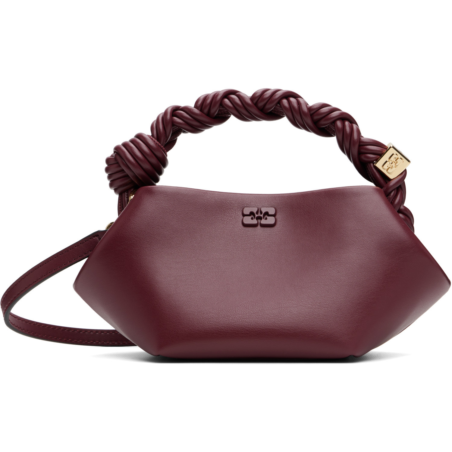 GANNI Burgundy Mini Bou Bag | SSENSE