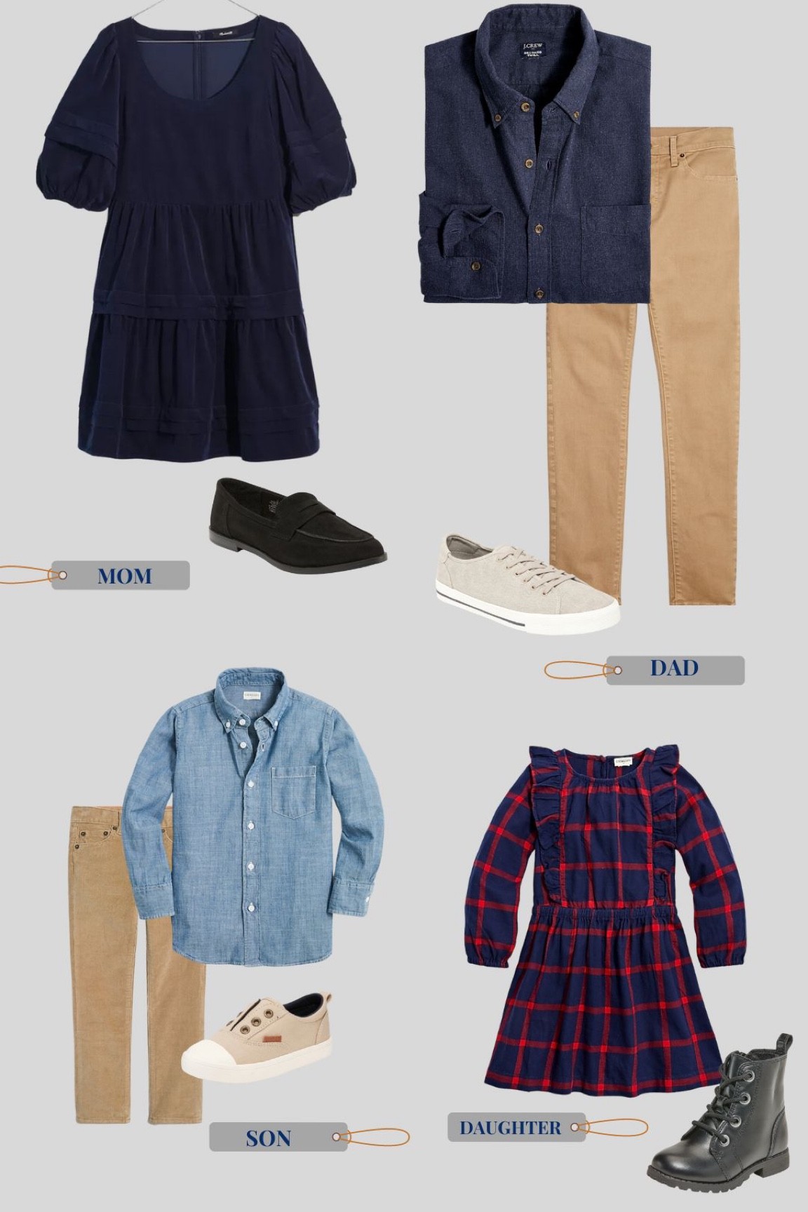Matching family outfits in navy and red plaid - Jcrew factory Family outfits 

#LTKHoliday #LTKfamily