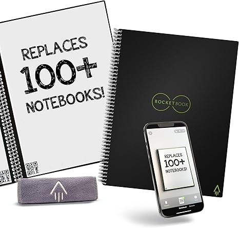 Rocketbook Core Reusable Smart Notebook | Innovative, Eco-Friendly, Digitally Connected Notebook ... | Amazon (US)