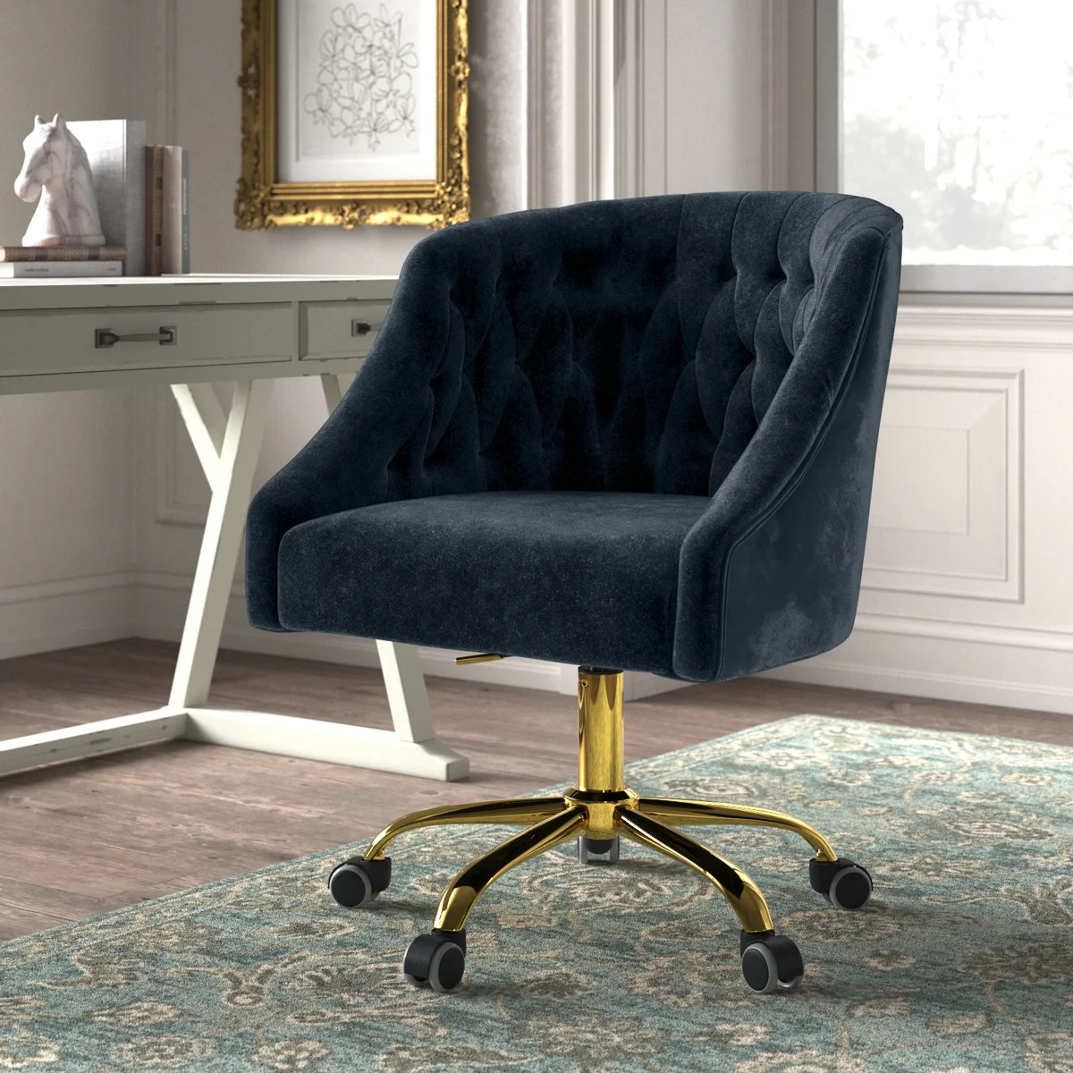 Doreen Velvet Hand-Curated Task Chair | Wayfair North America