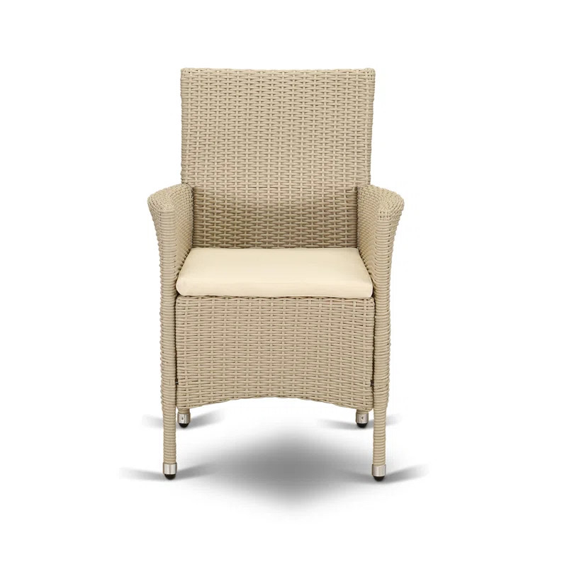 Leonora Patio Dining Armchair with Cushion (Set of 2) | Wayfair North America