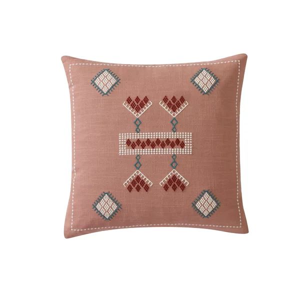 Back to School Adilah Decorative Throw Pillow, Square, 18" x 18", Blush, 1pc | Walmart (US)