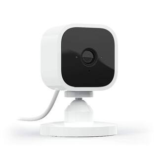 Blink Mini Indoor Wired 1080p Wi-Fi Security Camera in White B07X6C9RMF - The Home Depot | The Home Depot