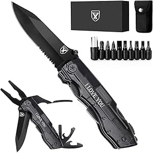 Gifts for Men Him Husband Boyfriend, Pocket Knife Multitool, Christmas Stocking Stuffers, "I LOVE... | Amazon (US)