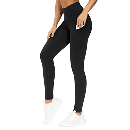 THE GYM PEOPLE Thick High Waist Yoga Pants with Pockets Tummy Control Workout Running Yoga Leggings  | Walmart (US)