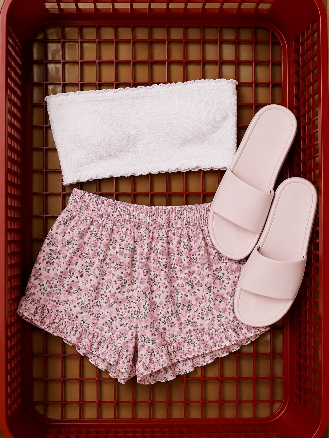 Target Summer Outfit Ideas Wild Fable Ruffle Lace Bralette, Floral pink ruffle boxer shorts, All in Motion Pink Slides @Target #target #targetstyle #summerlooks #summeroutfitideas #wildfable #lacebralette #boxershorts #allinmotion #loungewear #targetdeals #targetsandals

#LTKgrwm #LTKootd #LTKActive