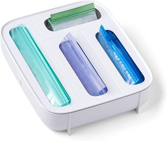 StoraBag Drawer Food Bags Dispenser, 4-Slot, Plastic Sandwich Bag Organizer for Kitchen Storage, ... | Amazon (US)