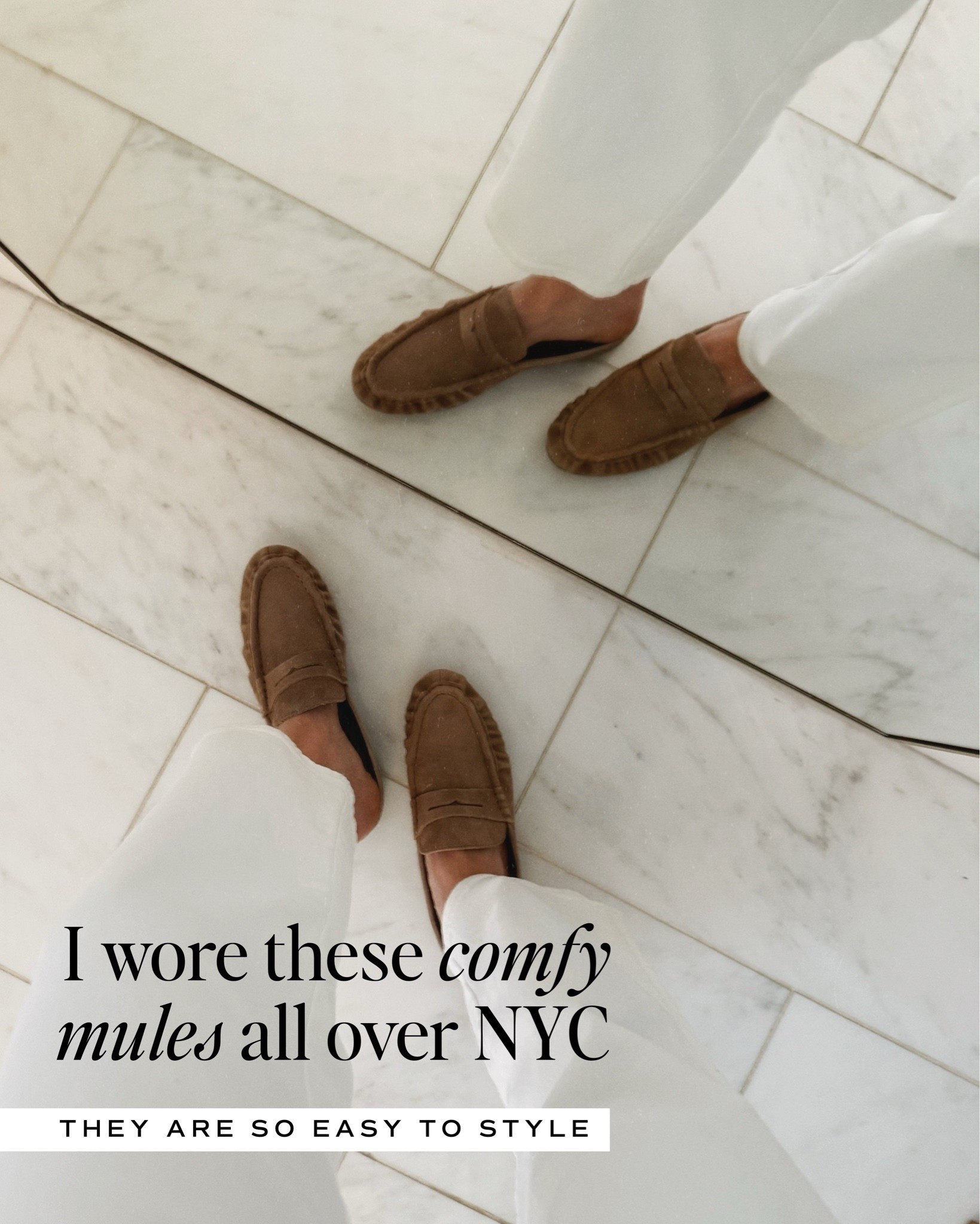 So chic and comfy. Love these suede loafers 