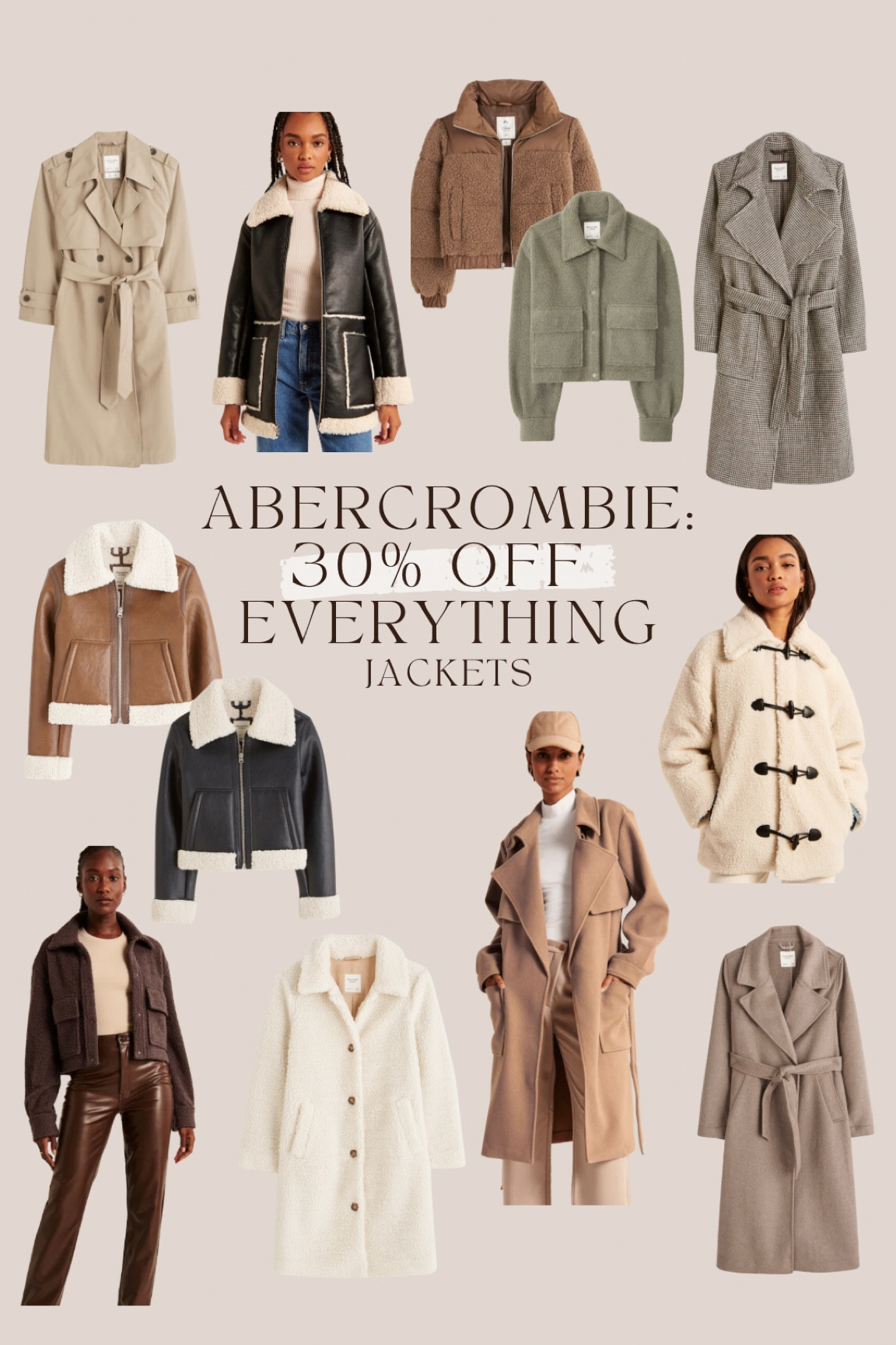 Abercrombie 30% off sale! jackets & coats 

#LTKHoliday #LTKCyberweek #LTKsalealert