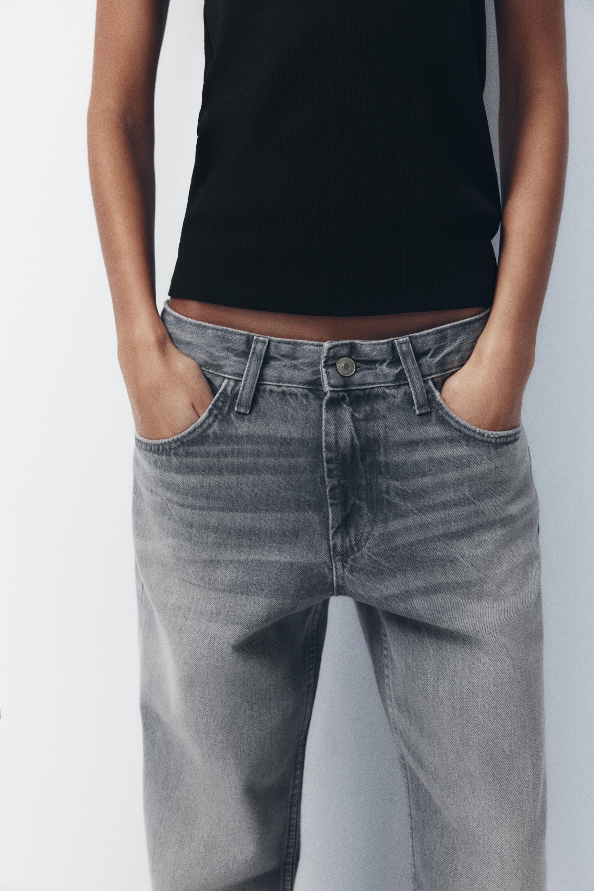 TRF WIDE-LEG MID-RISE FULL LENGTH JEANS | Zara UK