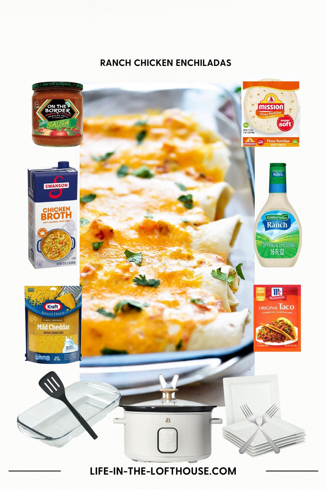 Simple but so delicious Ranch Chicken Enchiladas with only 7 ingredients! Full recipe at https://life-in-the-lofthouse.com/ranch-chicken-enchiladas/

#LTKfamily #LTKhome