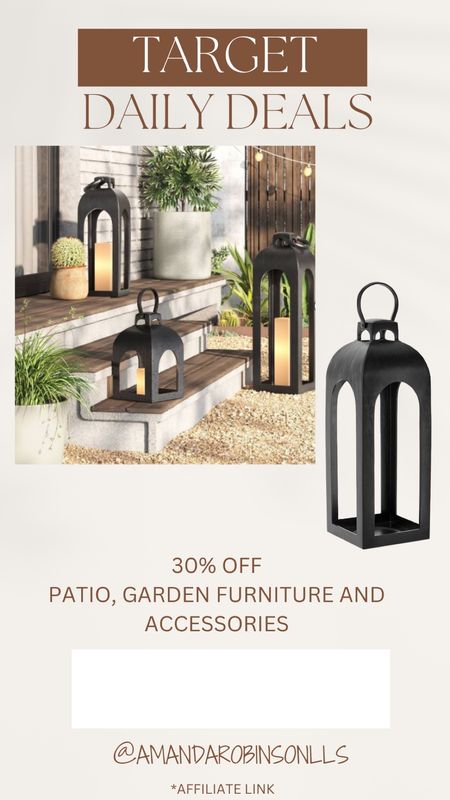 Target Daily Deals
30% off patio, garden furniture, and accessories 

#LTKSeasonal #LTKHome #LTKSaleAlert