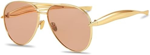 Trendy Oversized Aviator Sunglasses for Women Men 2026 Gold Big Aviators Sun Glasses 70s Retro Sh... | Amazon (US)