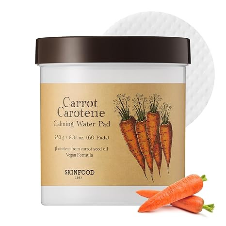 SKINFOOD Carrot Carotene Calming Water Toner Pads, Korean Skin Care Toner Pad for Face, Deep Hydr... | Amazon (US)