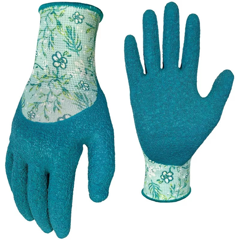Digz Women's Full Finger Latex Work Gloves Aqua Green | Target