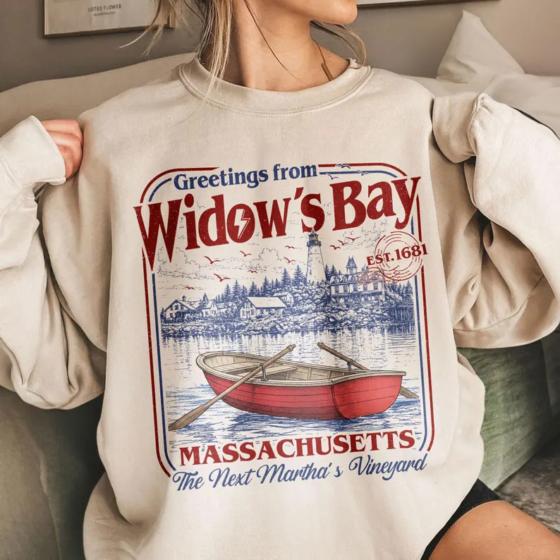 Greetings From Widow\u2019s Bay Sweatshirt, Halloween Crewneck, Coastal Horror Club Hoodie, New E... | Etsy (Global)