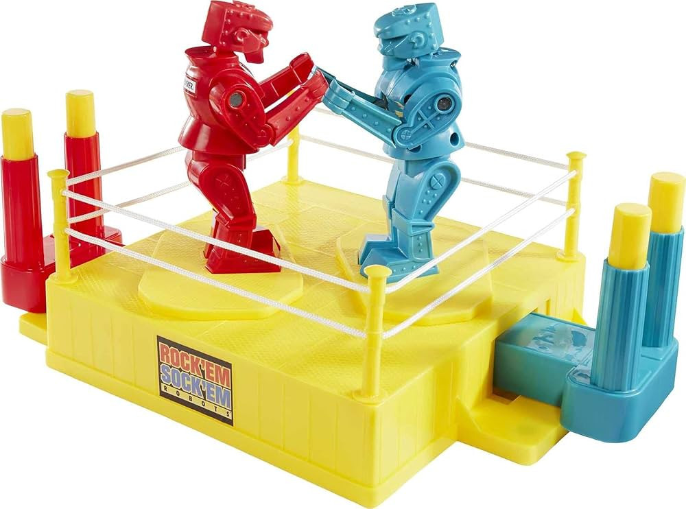 Mattel Games Rock 'Em Sock 'Em Robots Kids Game, Fighting Robots with Red Rocker & Blue Bomber, K... | Amazon (US)