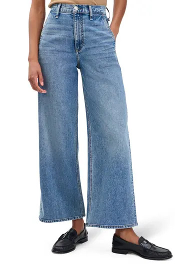 rag & bone Andi High Waist Ankle Wide Leg Jeans in Orian at Nordstrom Rack, Size 29 | Nordstrom Rack