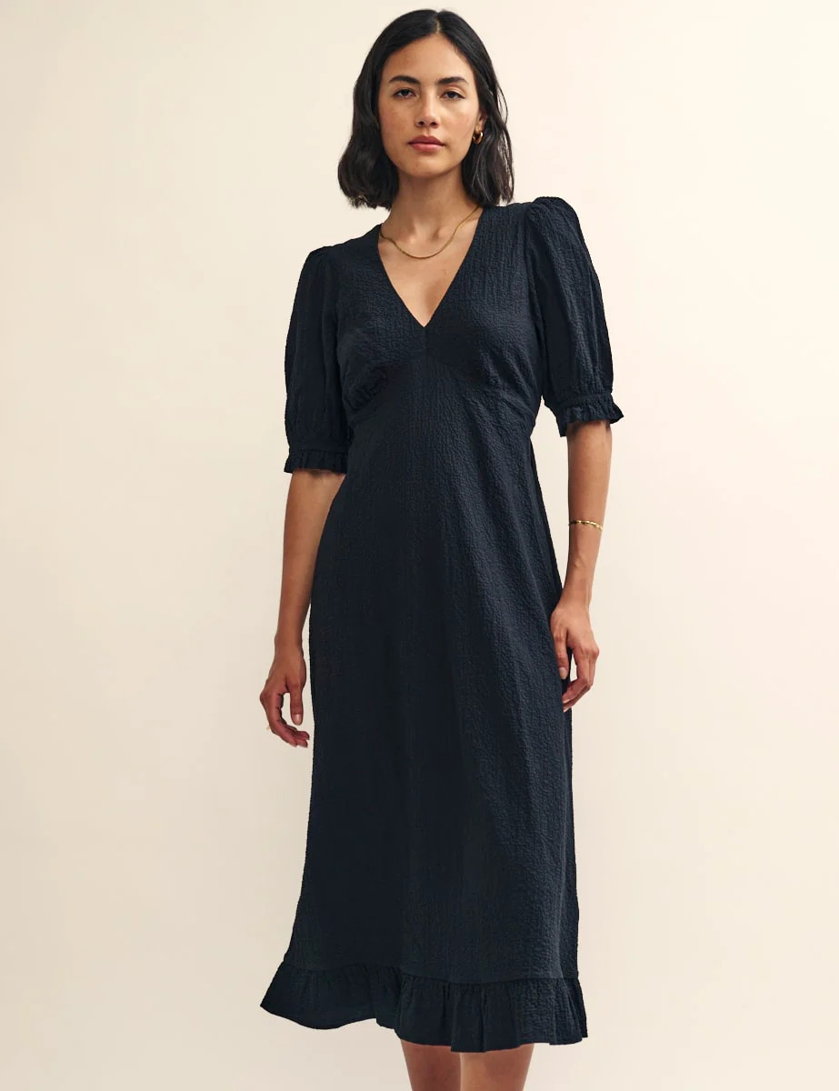 Black Delilah Midi Tea Dress | Nobody's Child