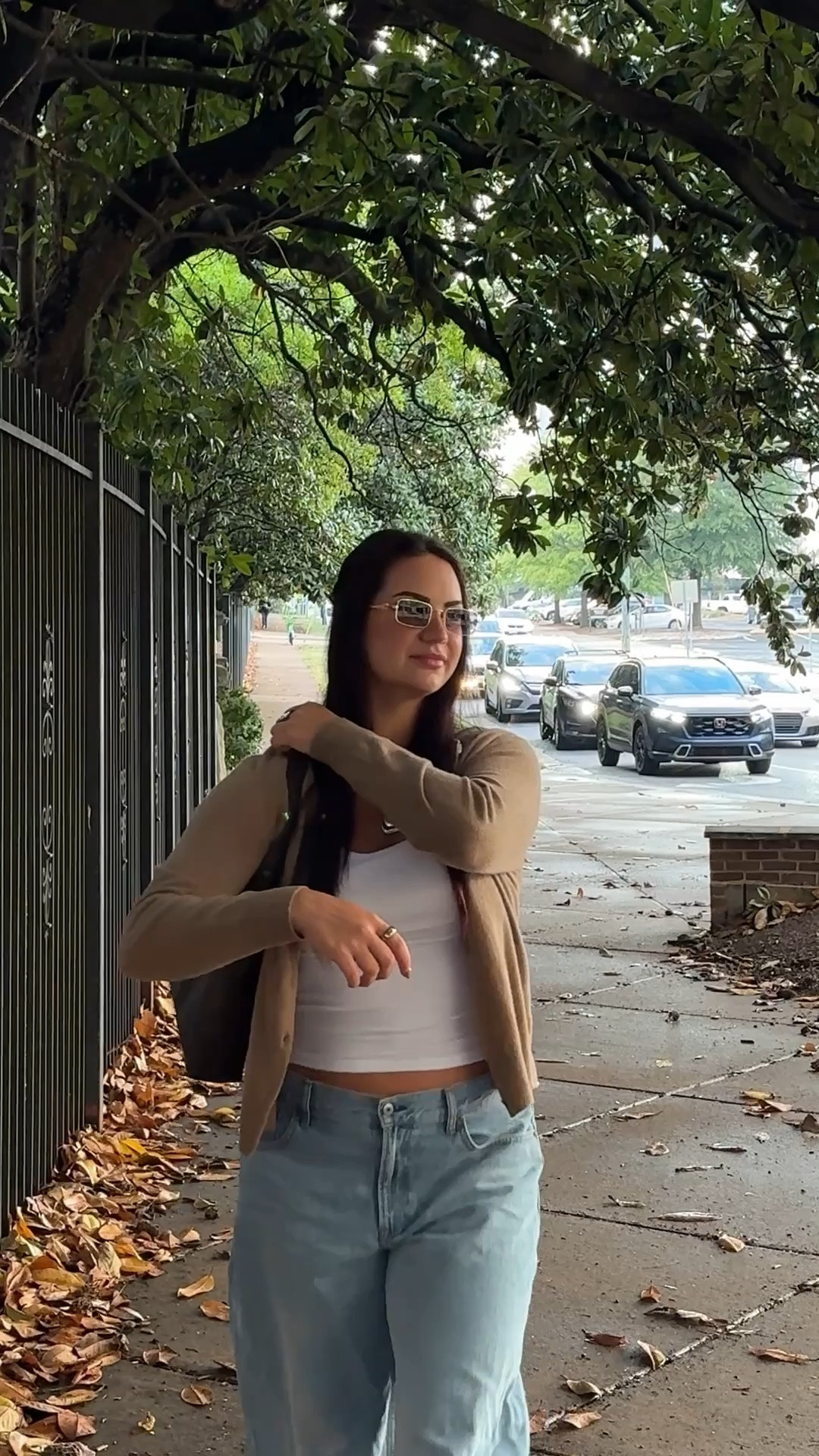 My first true fall outfit of the season, dare I say?? I paired this cashmere cardigan from quince with my favorite loose A&F denim (wearing a long) and my chocolate brown coach bag I will be wearing literally the entire next 3 months because I LOVE IT 🤎

#LTKTall #LTKSeasonal #LTKFallSale