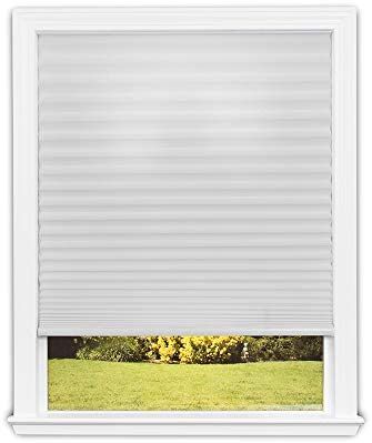 Redi Shade No Tools Easy Lift Trim-at-Home Cordless Pleated Light Filtering Fabric Shade White, 3... | Amazon (US)
