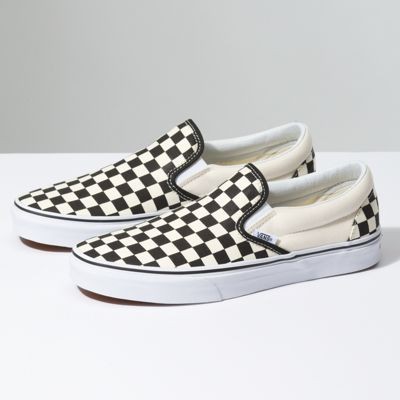 Vans Checkerboard Slip-On (Black/Off White) | Vans (US)