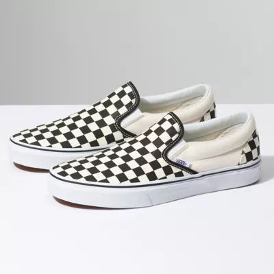 Vans Checkerboard Slip-On (Black/Off White Check) | Vans (US)
