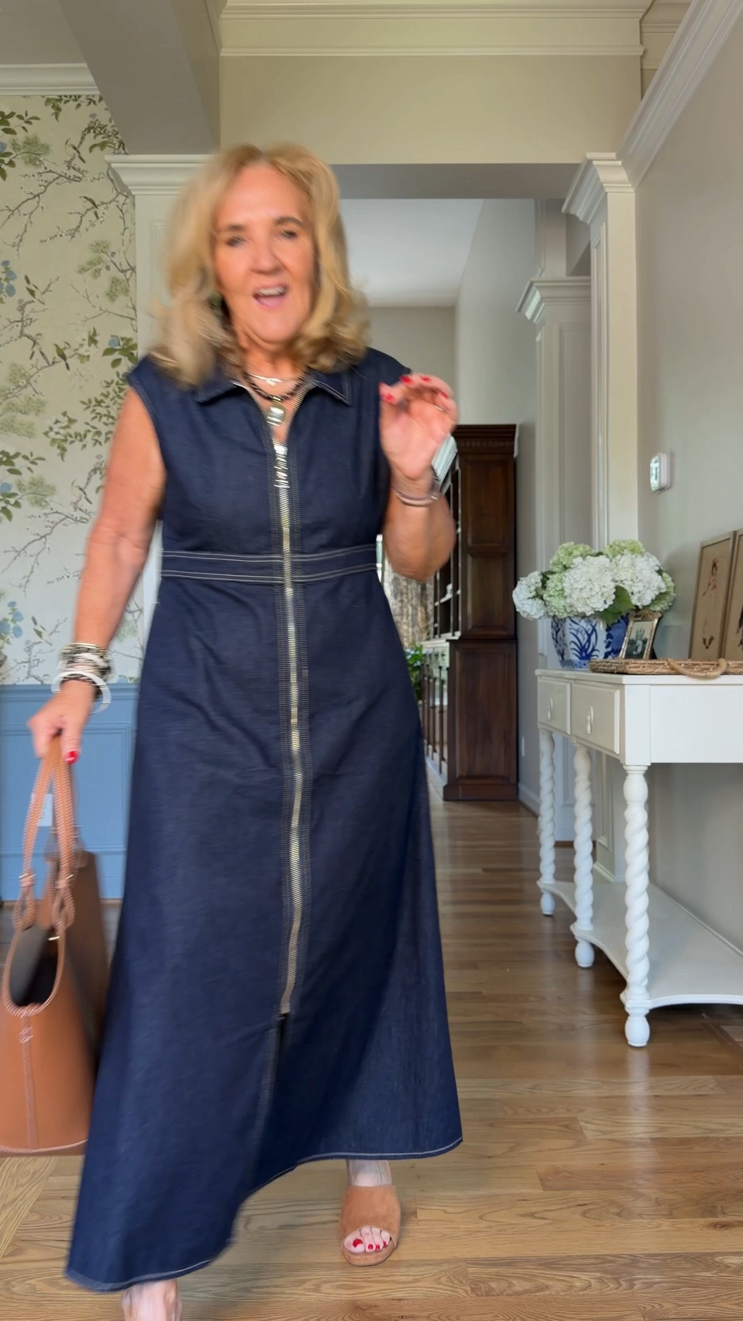 Several pieces from spartina to wear now and later 
The shorter dress is a large. Don’t size up. It’s too big under the arms. Medium in the denim dress and pants 
Barn jacket size medium 
Sweater size medium
Ruffle neck blouse size small 
A suede sandal helps too. 
20% off my necklace and charm at Allie & Bess code NANETTE20
I can’t believe how hot it is still.

#LTKOver40 #LTKootd #LTKPetite

#LTKWorkwear