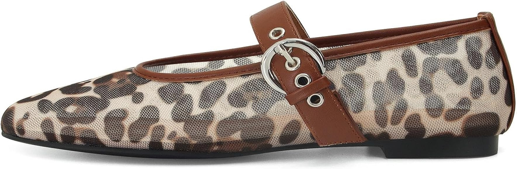 Dsevht Mary Jane Ballet Flats for Women Slip On Round Toe Bling Ballerina Shoes Buckle Strap Casu... | Amazon (US)