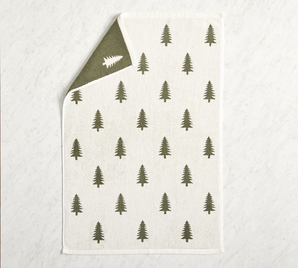 Pine Tree Reversible Jacquard Towel | Pottery Barn (US)