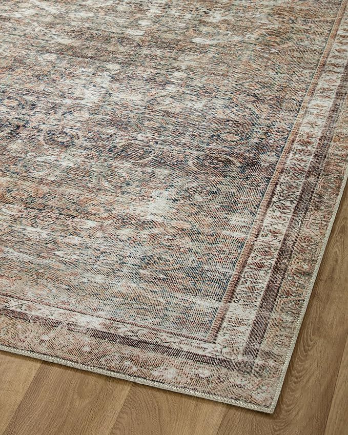 LOLOI Chris Loves Julia Jules Collection JUL-09 Ink/Terracotta 3'-6'' x 5'-6'' Accent Rug | Amazon (US)