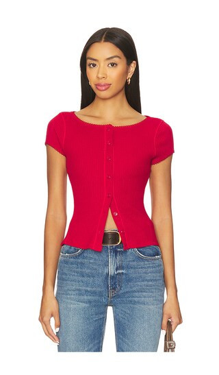 Free People Most Wanted Cardi in Red. - size XS | Revolve Clothing (Global)