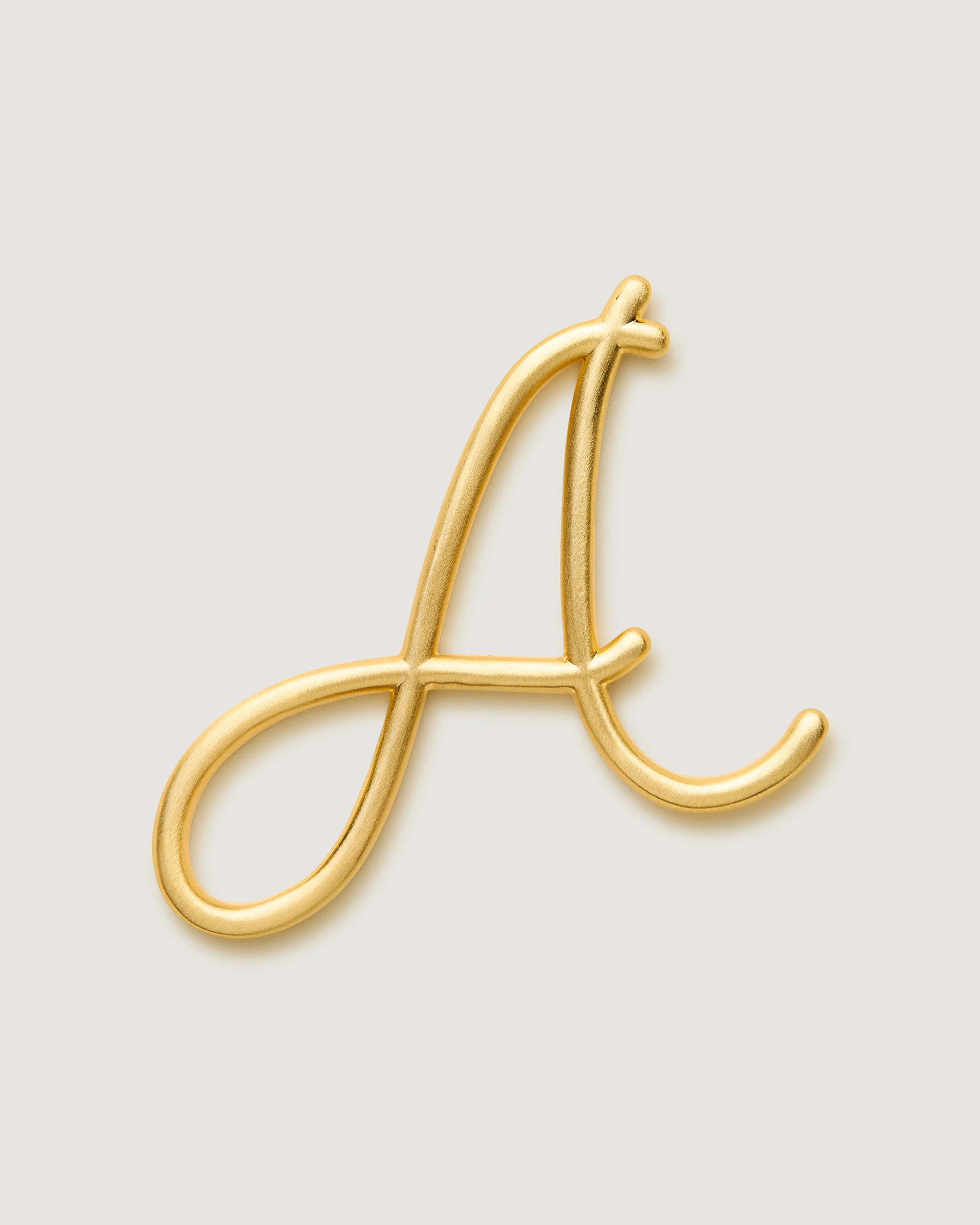Alphabet Bag Charm | Brushed Gold | Naghedi