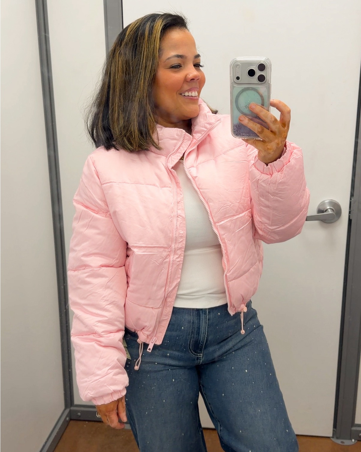 This pink puffer coat with the rhinestone jeans is just too cute! I love this puffer for winter looks!

#LTKPetite #LTKMidsize #LTKFindsUnder100