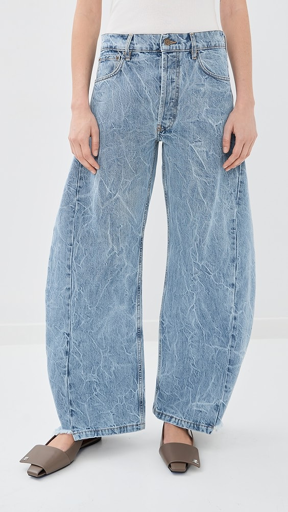 Acid Wash Denim Side Insert Jeans | Shopbop