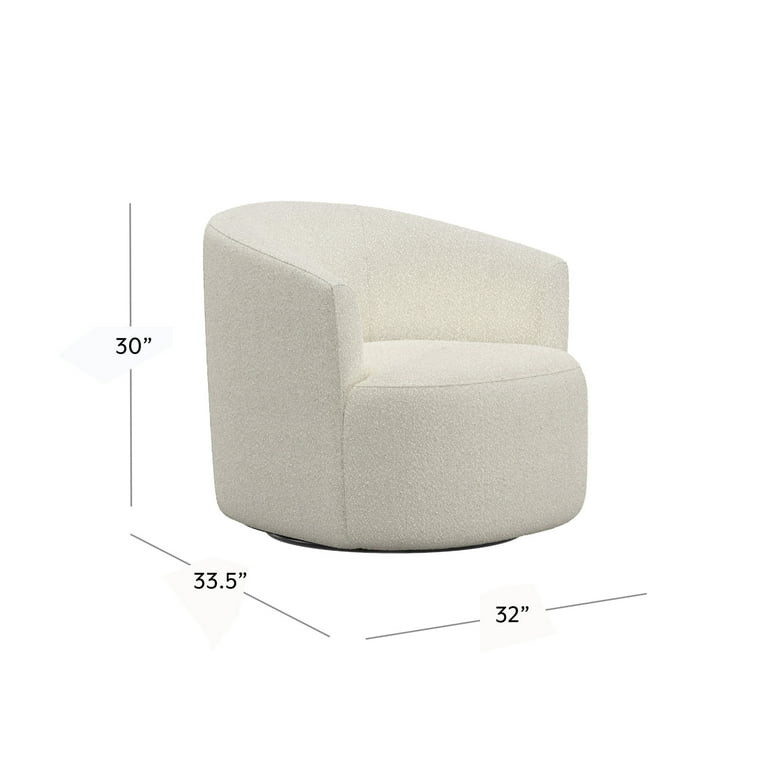 Mainstays Boucle Swivel Accent Chair, Cream | Walmart (US)