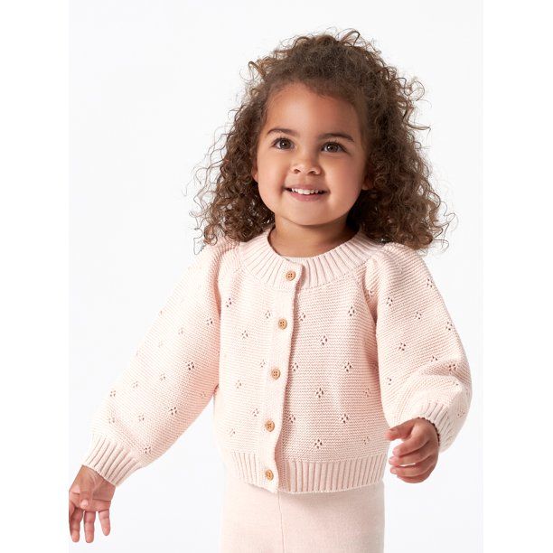 Modern Moments by Gerber Baby & Toddler Girl Balloon Sleeve Cardigan Sweater (12M - 5T) - Walmart... | Walmart (US)