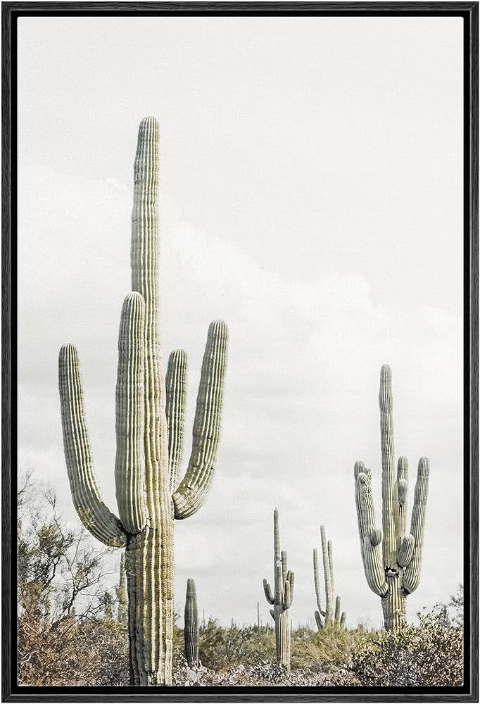 SIGNWIN Framed Canvas Print Wall Art Southwest Saguaro Cactus Succulent Desert Nature Wilderness ... | Amazon (US)