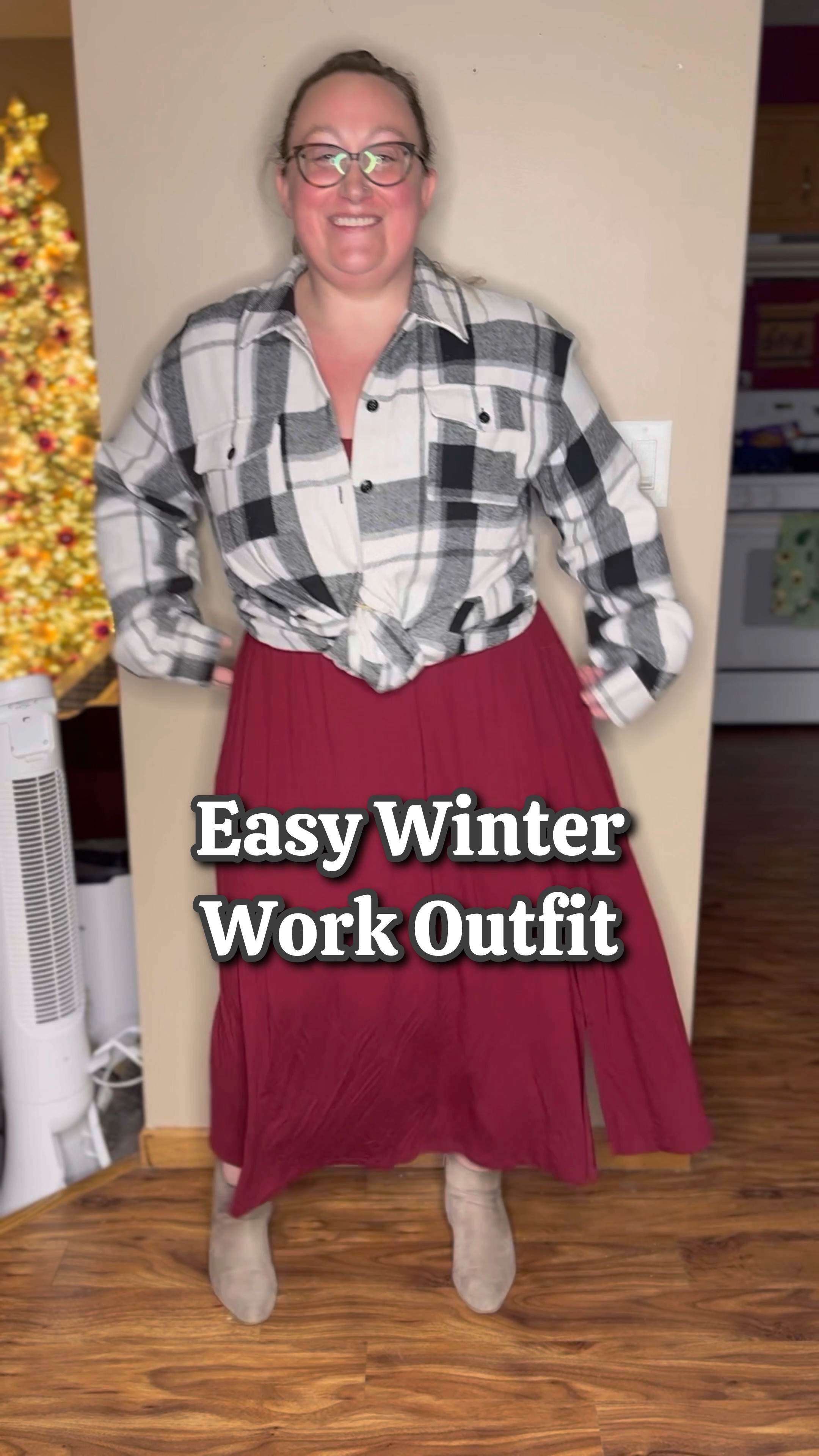 The dress is currently on clearance for less than $20!

Shacket (XXL) - Constantly Varied Gear
Dress (L) - Target

#LTKSeasonal #LTKFindsUnder100 #LTKMidsize