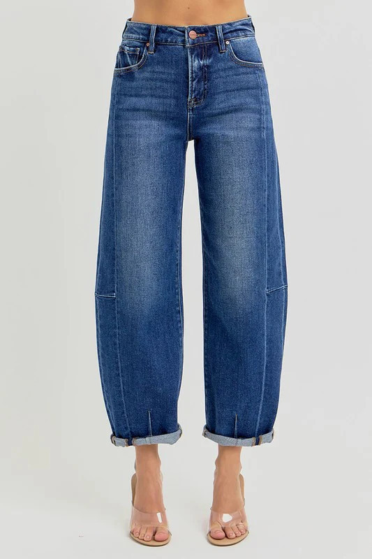 Hazel High Rise Barrel Jeans | The Collection Texas